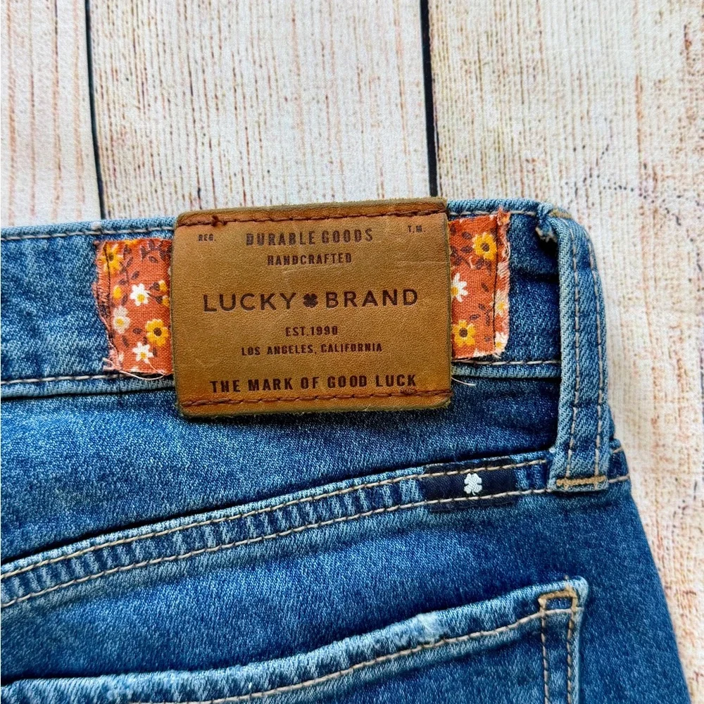 Lucky Brand Handcrafted Patchwork Jeans Size 27 / 4 Boho Quilt Denim